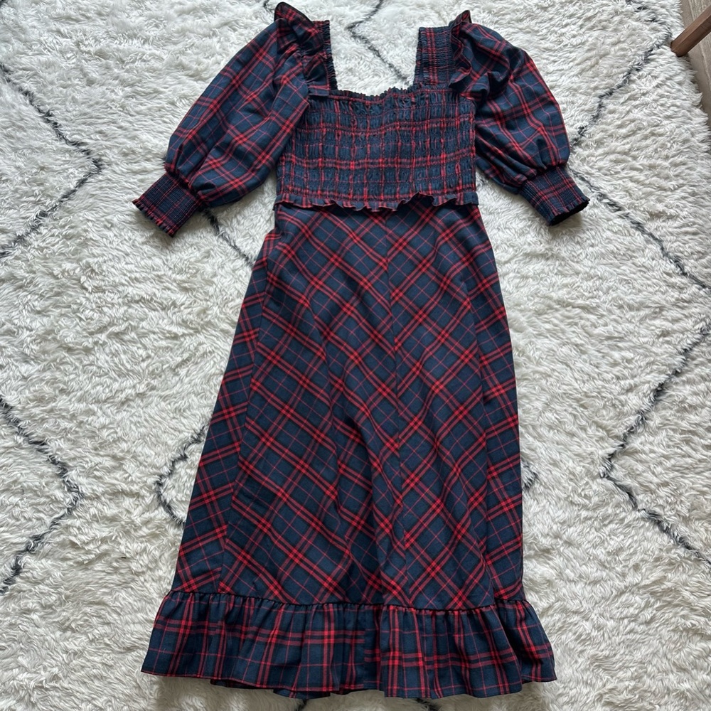 ♥️HUNTER BELL ANNIE DRESS♥️ NWT Navy/Red Size Large